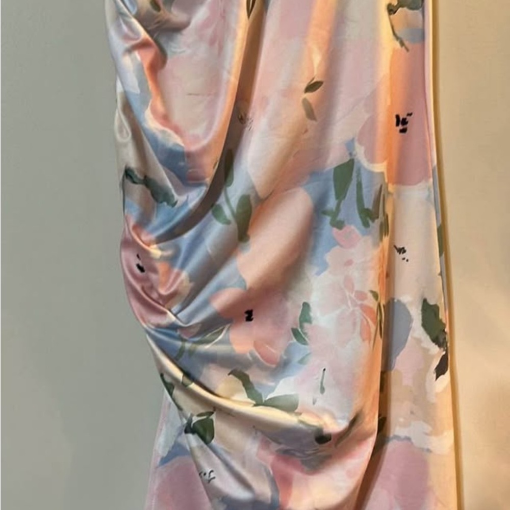SHEIN Asymmetrical Dress in Pastel Floral